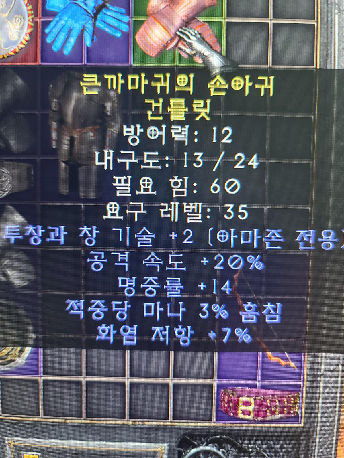 아마 장갑 감정좀 부탁드려요~ - 1