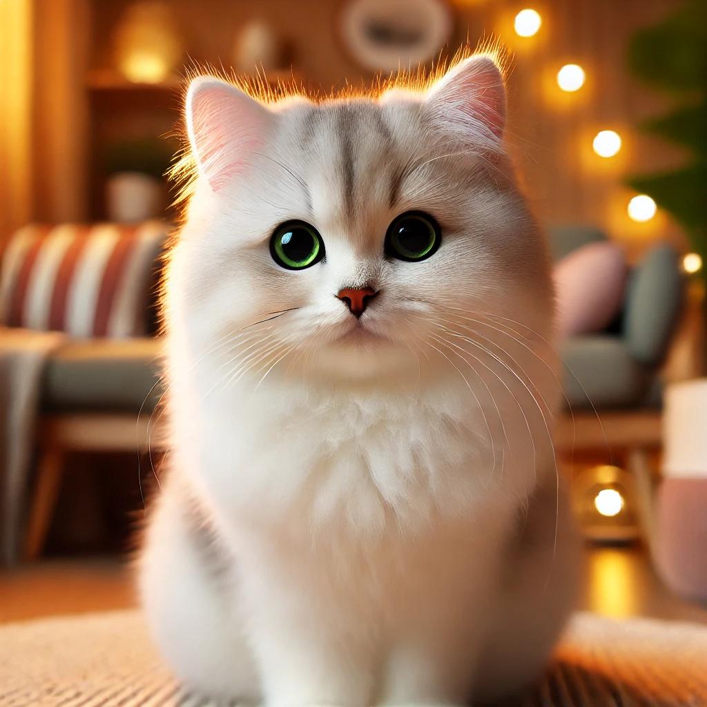 DALL·E 2024-11-07 17.54.15 - A cute cat with soft, fluffy fur, sitting calmly and looking directly at the viewer. The cat .webp.jpg